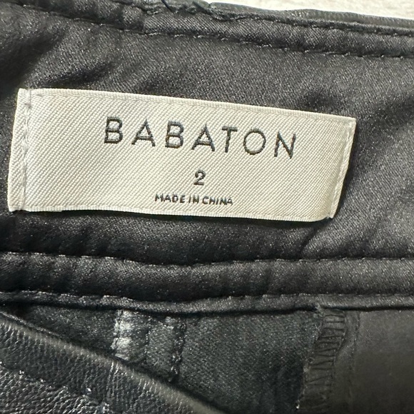 Aritzia Babaton Wide Leg Black Faux Leather Pants in Size 2 - Picture 11 of 16